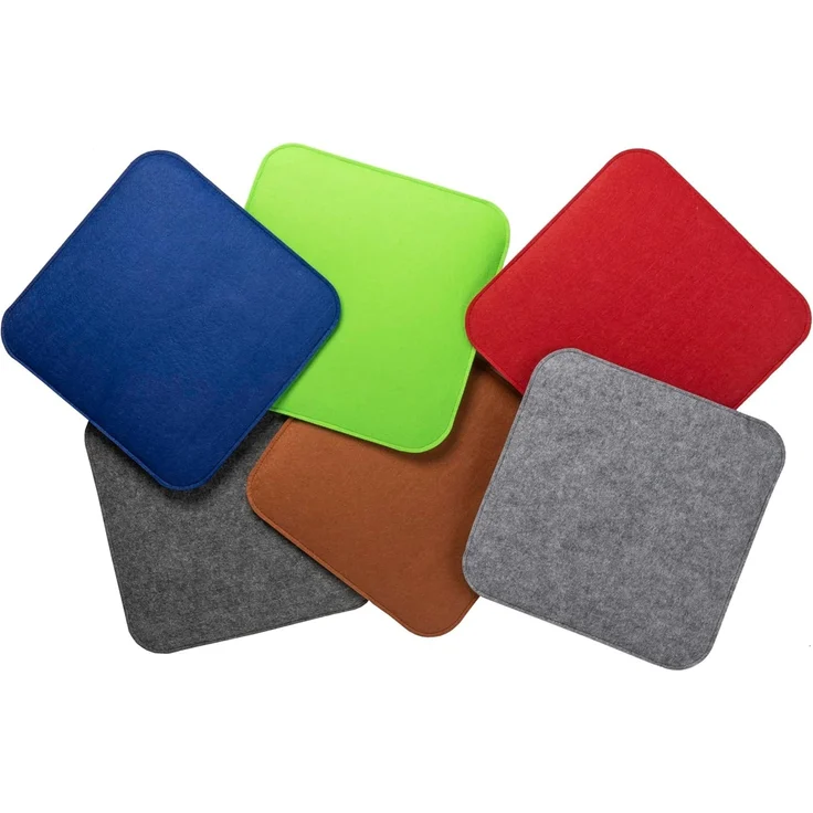 sunnypillow Stuhlkissen 4er Set Stuhlkissen aus Filz quadratisch 35x35 cm