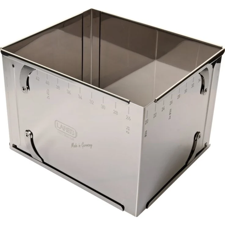 LARES Backform Backrahmen mit Klemmung - aus Edelstahl, mit verstellbarer Größe und extra hohem Rand - Made in Germany – Bild 2
