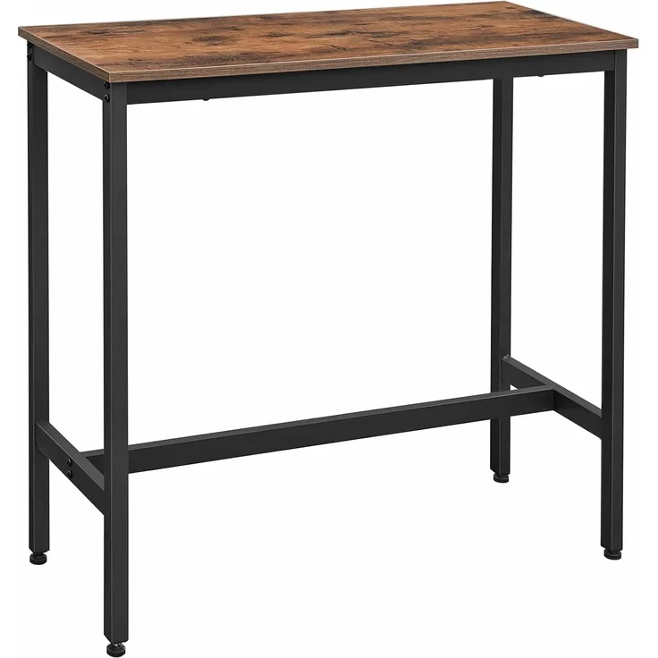 Songmics 'Vasagle' Bartisch schmal, stabiles Metallgestell, vintagebraun-schwarz, 100 x 40 x 90 cm