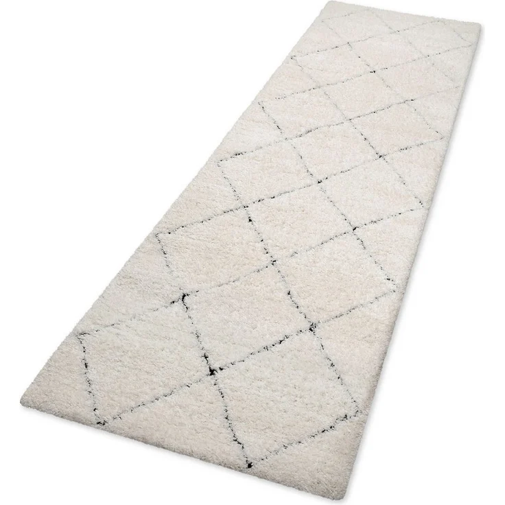 OTTO home Hochflor-Teppich Aveline, auch als Läufer erhältlich, rechteckig, Höhe: 35 mm, Langflor, Shaggy im Berber Stil, geometrisch, Raute, Wohnzimmer – Bild 5