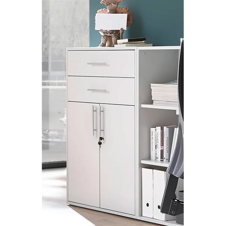 Aktenschrank >Lommel< in lichtgrau - 80x111x35cm (BxHxT)