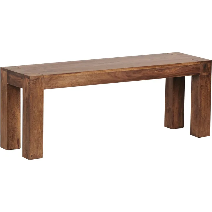 Sitzbank MUMBAI Sheesham Massivholz 120x45x35cm Landhausstil Esszimmer Küchenbank