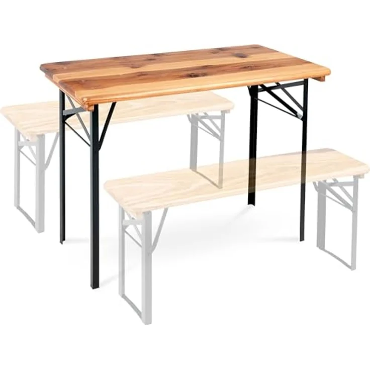 Stagecaptain Gartentisch "Hirschgarten" kurzer Bierzelttisch für Balkon 117 cm (2-St), ebenso kann auch als Esstisch, Campingtisch, Klapptisch dienen – Bild 4