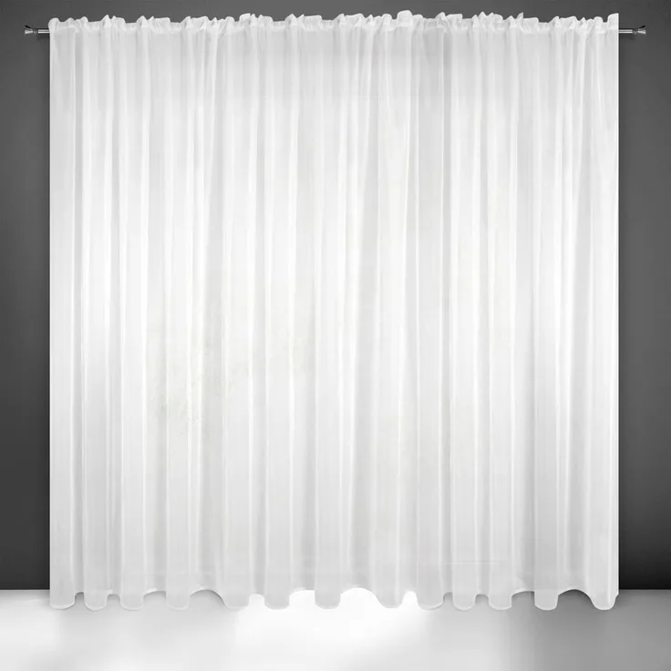 Gardine LUCY weiß 400x300 Kräuselband