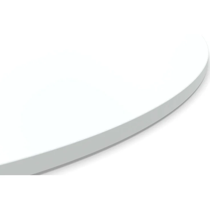 Dekor Spanplatte 19mm Tischplatte rund melaminharzbeschichtet weiß mit ABS Kante Umleimer - Größe 140 x 140 cm - Höhe 1,9 cm - Farbe Icy White – Bild 4
