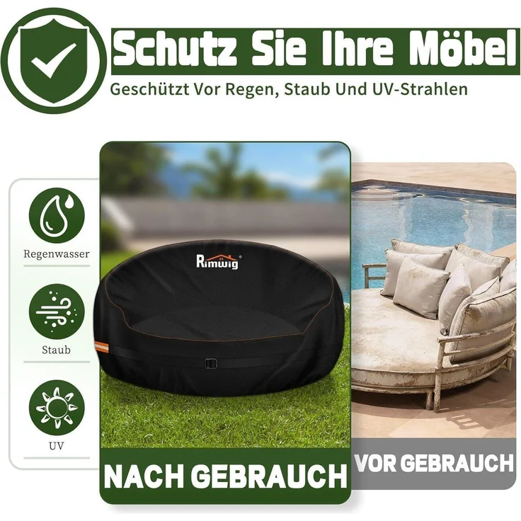 Gartenliege Abdeckung wasserdicht winterfest – Bild 5