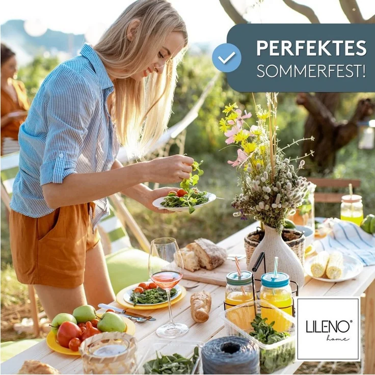 LILENO HOME Polsterauflage Niedriglehner, bequeme Sitzauflage für Gartenmöbel, Stuhlkissen, (2 St, 2er Set), 2er Set Gartenstuhl Auflagen in Rot, wasserabweisende Sitzpolster – Bild 3