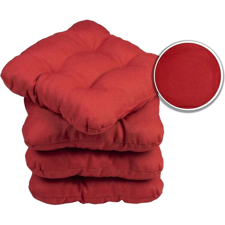 sunnypillow Stuhlkissen 4er Set Stuhlkissen 40x40 cm Bequeme 8cm, Polsterauflage Auflage für Stühle / Bänke – Bild 1