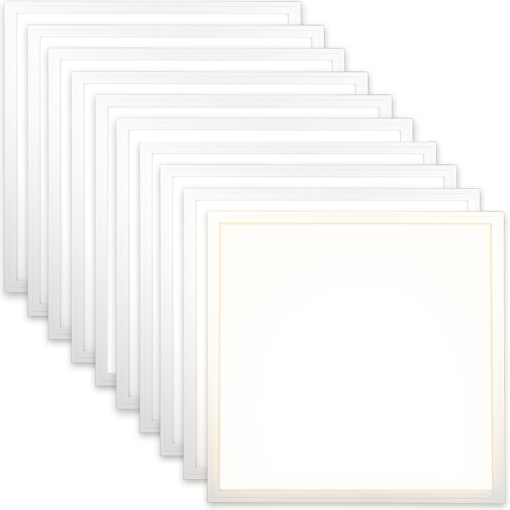 10x LED Panel 62x62 cm Neutralweiß 4000K 40W 3400lm Slim Alu PLe 2.2 – Bild 2