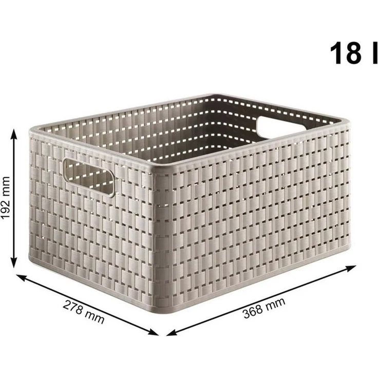 ROTHO Aufbewahrungsbox Country Rollcontainer mit 3 Schubladen in Rattan-Optik – Bild 3