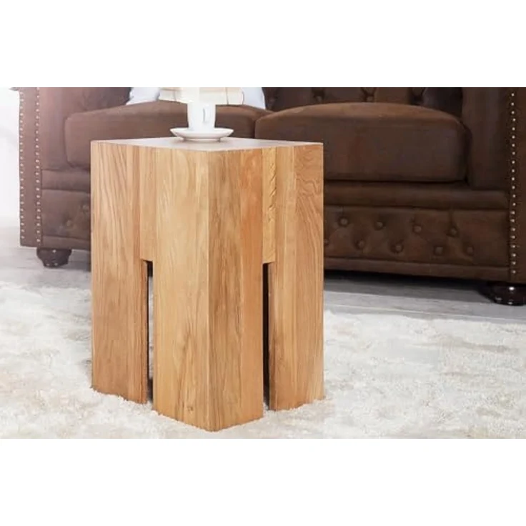 riess-ambiente Beistelltisch CASTLE 30cm natur (Einzelartikel, 1-St), Wohnzimmer · Massivholz · Wildeiche · geölt · Nachttisch · Hocker – Bild 4
