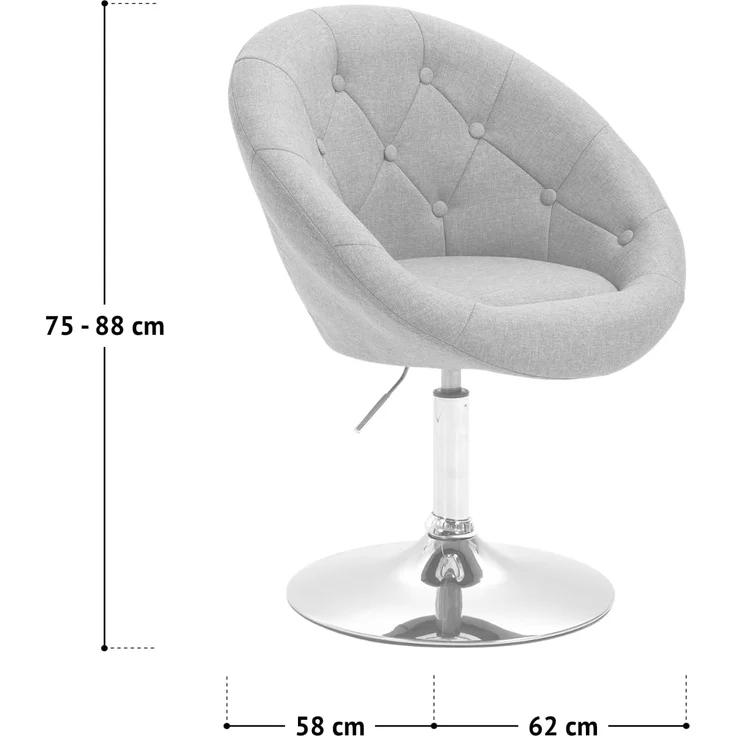 SVITA Chesterfield-Sessel HAVANNA, Retro-Design,Tellerfuß,stufenlos höhenverstellbar – Bild 3