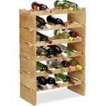 Stapelbares Weinregal aus Bambus