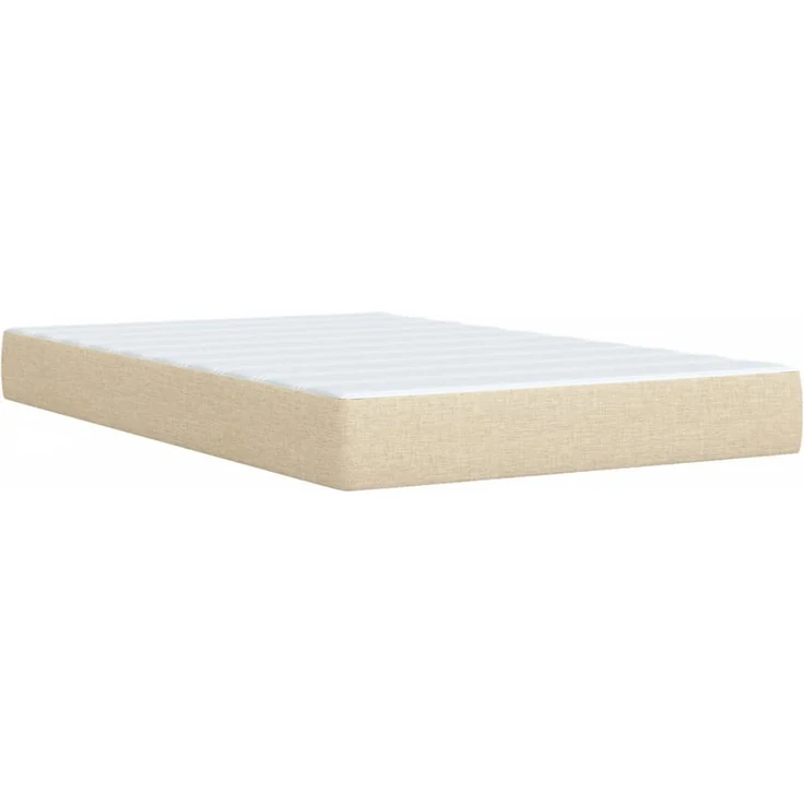 vidaXL Boxspringbett mit Matratze Creme 120x200 cm Stoff 3289721 – Bild 10