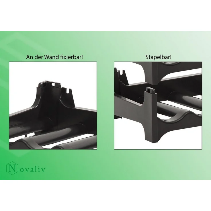 Novaliv Regal -, Spar-Set 12-tlg, Stapelbar,platzsparend, erweiterbar – Bild 2