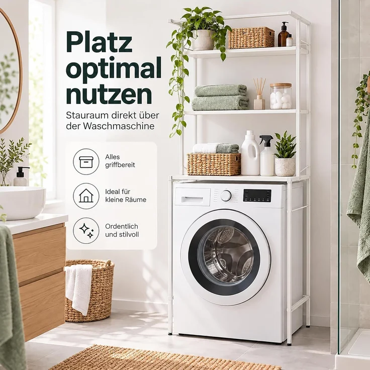 Relaxdays Waschmaschinenregal 3 Ablagen – Bild 4