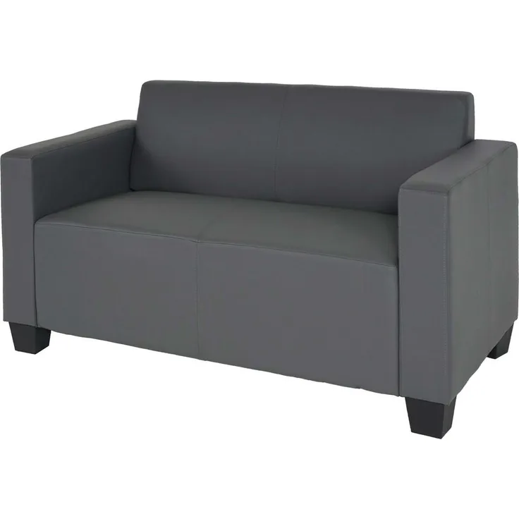 MCW 2-Sitzer-Sofa Grau, Moderner Lounge-Stil mit bequemer Polsterung, Erweiterbar mit Lyon-Serie, 136x76x72 cm