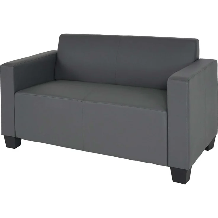 MCW 2-Sitzer-Sofa Grau, Moderner Lounge-Stil mit bequemer Polsterung, Erweiterbar mit Lyon-Serie, 136x76x72 cm