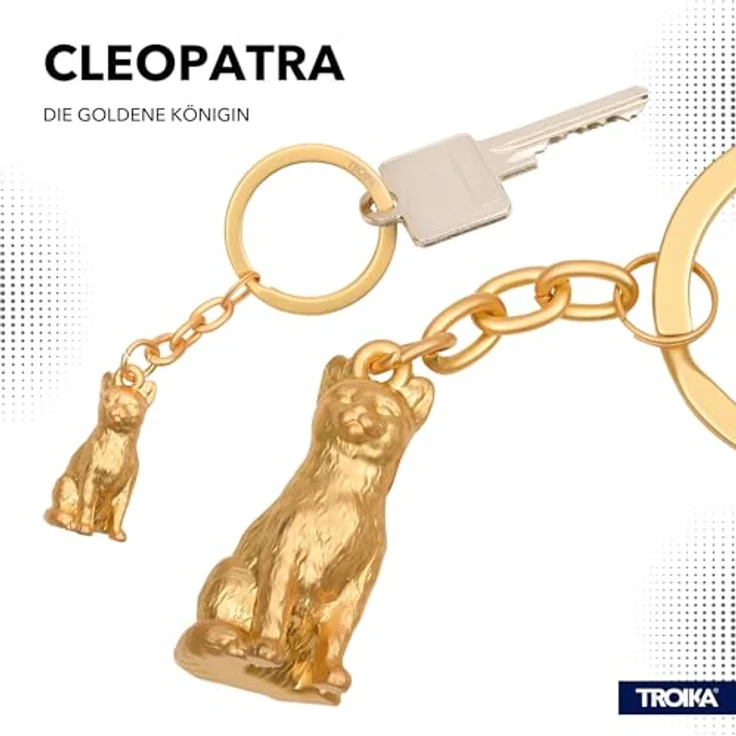 Troika Schlüsselanhänger in Katzenform Cleopatra goldfarben – Bild 3