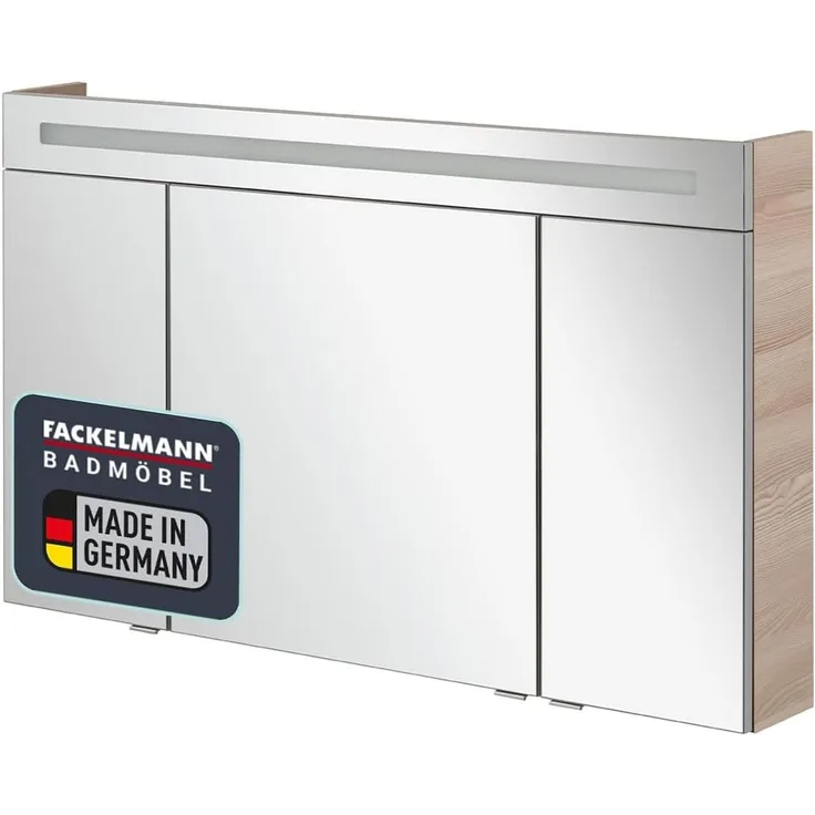 Fackelmann B.CLEVER LED Spiegelschrank 120 cm Braun hell