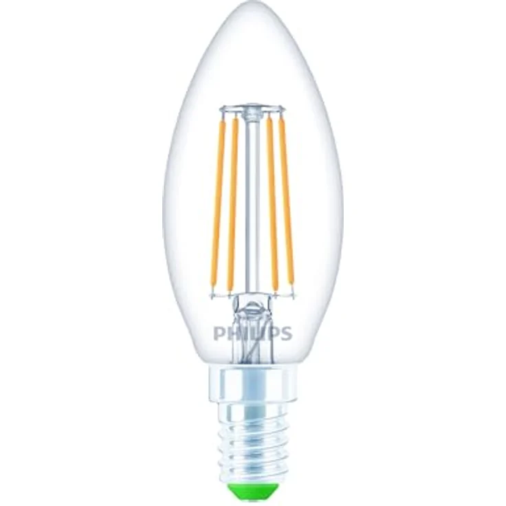 Philips E14 LED-Leuchtmittel, Kerzenform 2,3 W, 485 lm, klar, dimmbar, EyeComfort Qualität – Bild 2