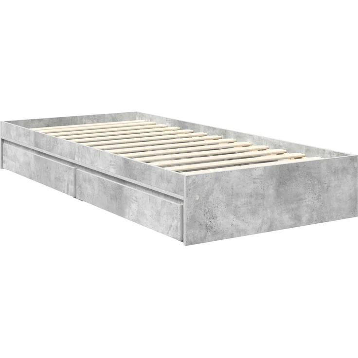vidaXL Aufbewahrungsbett Beton Grau 90 x 190 cm Holzwerkstoff 3413551 – Bild 5