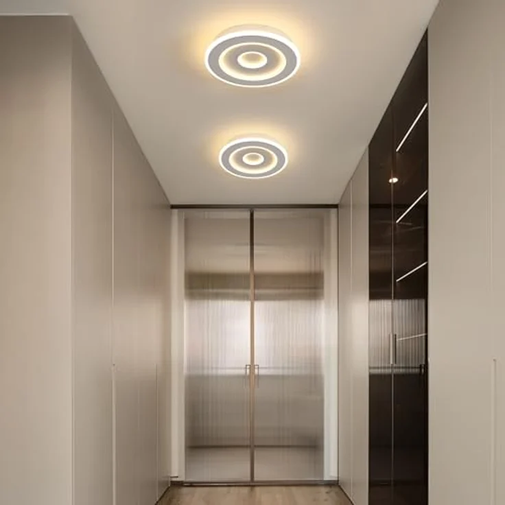 Comely LED Deckenleuchte Runden, 28cm 28W Weiß Moderne Deckenlampe Deckenbeleuchtung für Schlafzimmer, Wohnzimmer, Flur, Warmes Licht 3000K – Bild 9