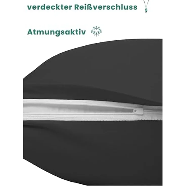 livessa Kissenbezug 100 % Baumwolle, %100 Baumwolle Jersey Stoff 140 g/m², Ultra weich und atmungsaktiv – Bild 3