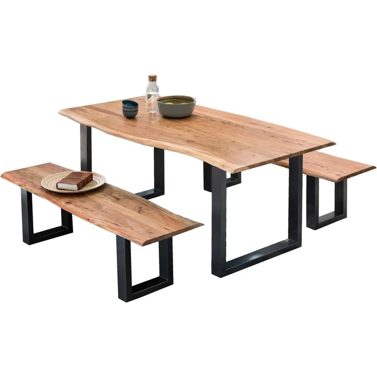 TISCHE & BÄNKE Tisch 140x80 Akazie Natur