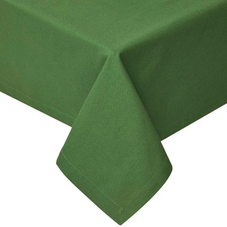 Homescapes Tischdecke Tischdecke dunkelgrün – 137 x 178 cm, 100% Baumwolle (1-tlg) – Bild 4