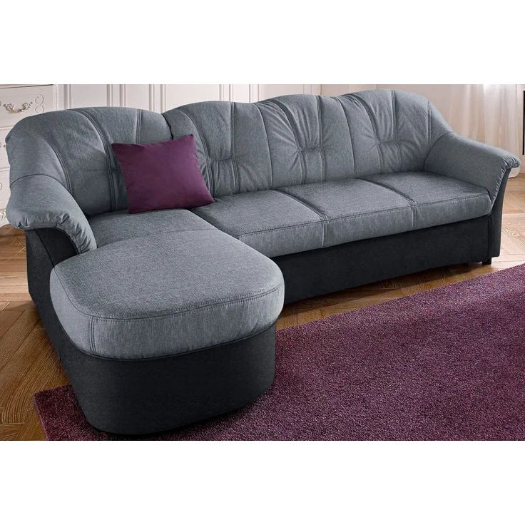 DOMO collection Ecksofa Flores Schlafsofa, B/T/H: 233/142/86 cm, L-Form, wahlweise mit Bettfunktion, wahlweise mit Federkern, auch in Leder – Bild 1