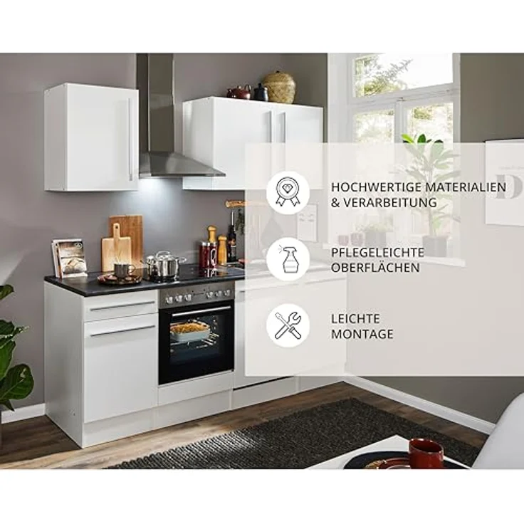 BASIC by Balculina Küchenzeile Jazz, Breite 220 cm, wahlweise mit E-Geräten – Bild 7