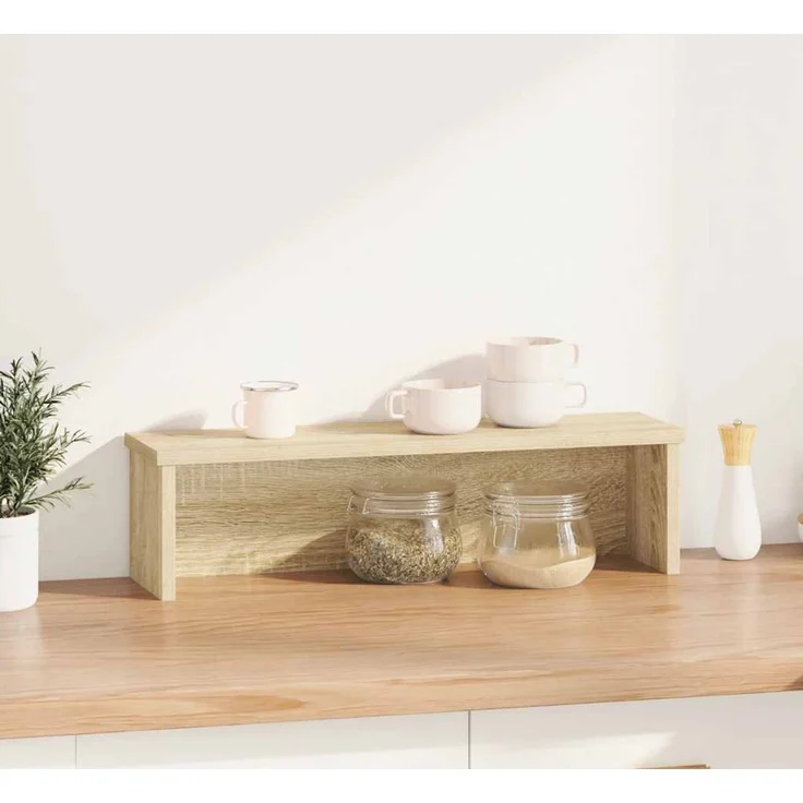 vidaXL Küchenregal Stapelbar Sonoma-Eiche 50 x 15 x 16 cm Holzwerkstoff 860485 – Bild 2