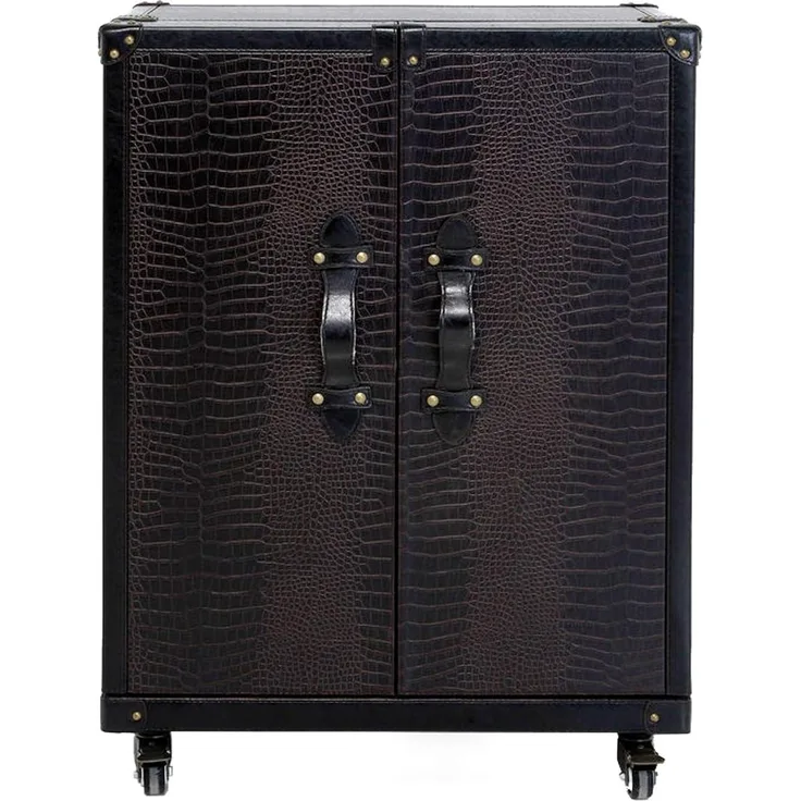Kare Design Schrankkoffer Bar, Hausbar, Kofferbar, rollbar, Stauraum, 154 x 60 x 60 cm (H/B/T)