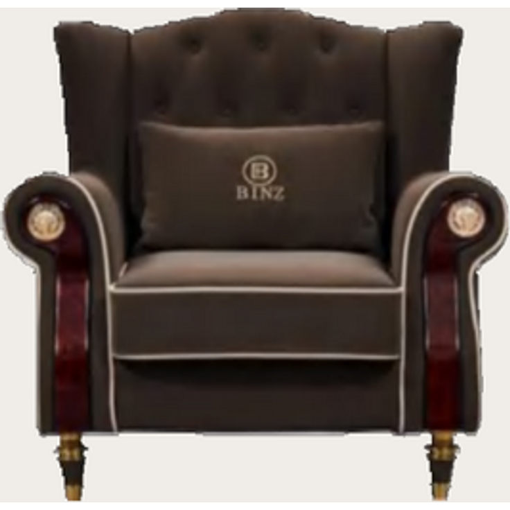 Edler Design Chesterfield Polster Sessel Fernseh Sitz Club Lounge Textil Luxus