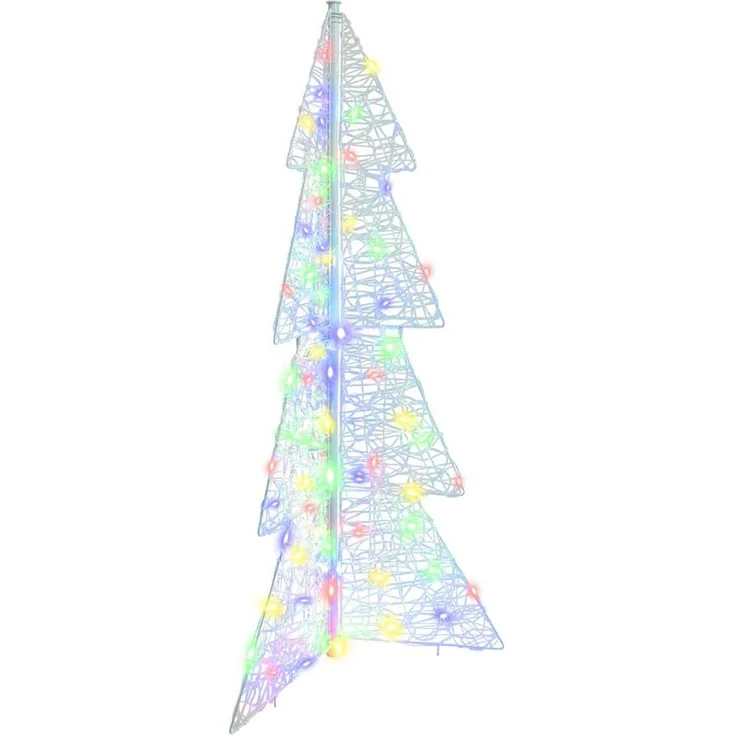 vidaXL Weihnachtsbaum Mehrfarbig 120 cm Acryl 100 LEDs 42019205 – Bild 2