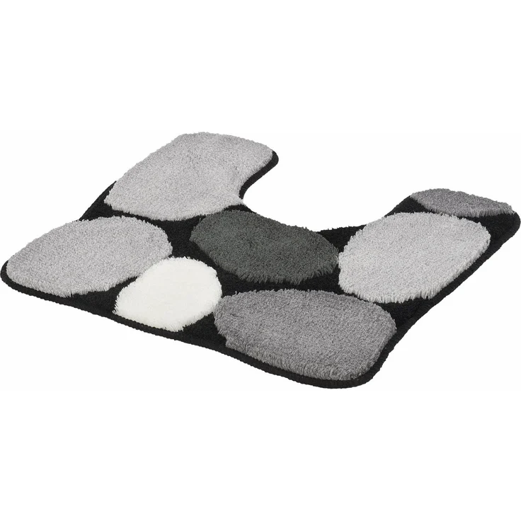 Kleine Wolke Badematte Stone, Höhe 15 mm, rutschhemmend beschichtet, fußbodenheizungsgeeignet, Kunstfaser, rechteckig, Badteppich, Stein Optik, Hoch-Tief Effekt, waschbar – Bild 3