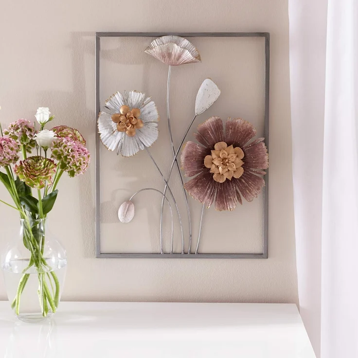Wanddeko Metallblüte Wohndekoration Deko Tischdeko Wanddeko Wandbild Bild – Bild 5