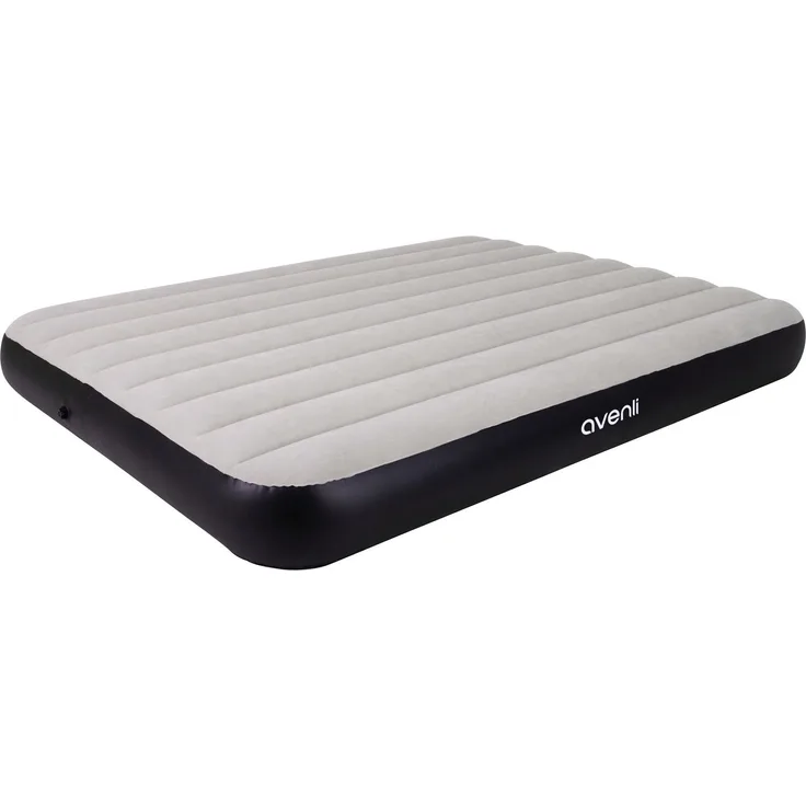 Avenli aufblasbares Luftbett Campingmatratze grau 203x152x25 cm