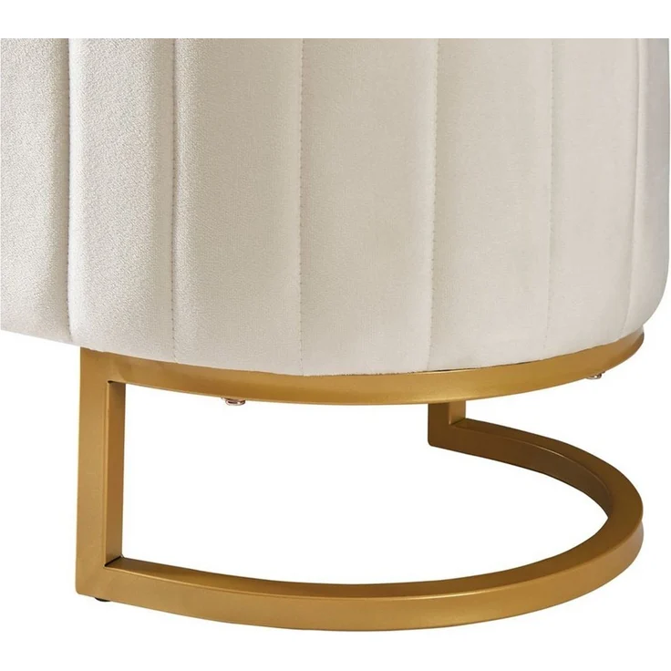 autolock Bettbank Stauraum-Schlafkoffer und Fußbank 120x40 cm, gepolsterte Fußbank, Bettbank mit Stauraum, Sofabank Bank, Samtstoff beige – Bild 3