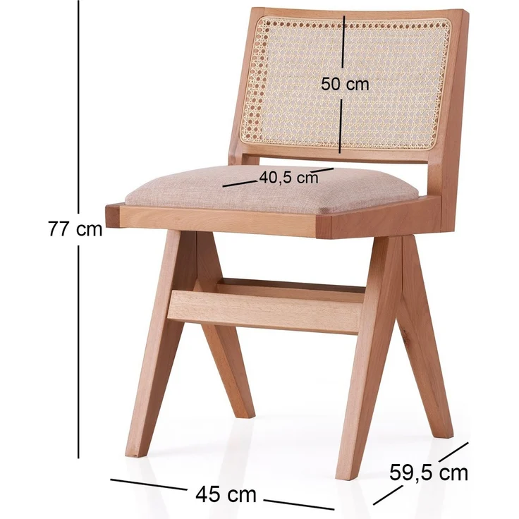 Skye Decor 'Form - 4301' Stuhl, Eiche / Beige, 45 x 77 x 59,5 cm – Bild 3