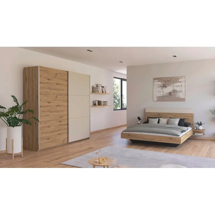 rauch Schlafzimmer-Set Monza, mit Schwebetürenschrank Breite 218 cm, Bettanlage in 2 Breiten