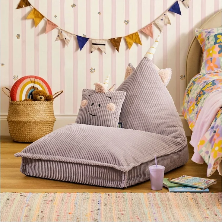 icon Sitzsack Kinder Animalfreunde mit Kissen aus Cord, 72x102x66cm, Made in Germany, für Kinderzimmer – Bild 2