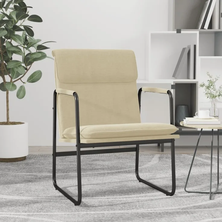 vidaXL Loungesessel Creme 55x64x80 cm Stoff 351348