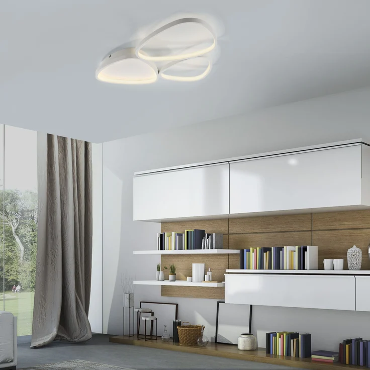 JUST LIGHT Deckenleuchte PEBBLES, Dimmfunktion, LED fest integriert, Warmweiß, LED, dimmbar, Switchmo, Memory, nach Trennung vom Netz – Bild 2