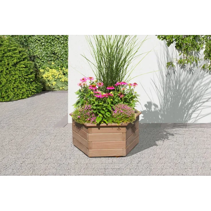 Pflanzkasten Lärche Ø 60 x 35 cm sechseckig