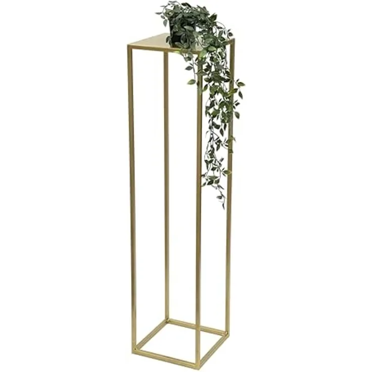 DanDiBo Blumenhocker eckig, Metall, Gold, 1 Stück, 100 x 24 x 24 cm