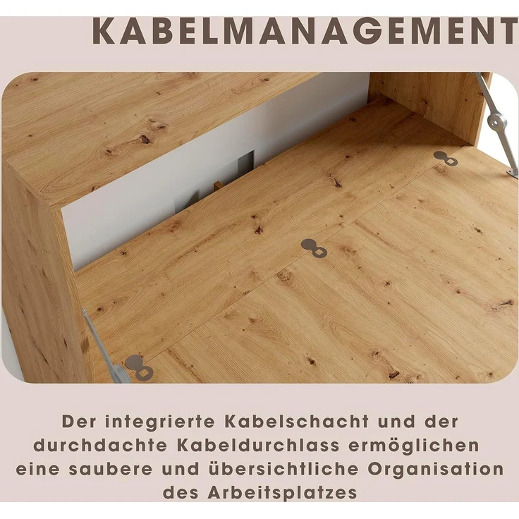 byLIVING Sekretär Montana, platzsparende Arbeitslösung mit viel Stauraum, Breite 120 cm – Bild 6