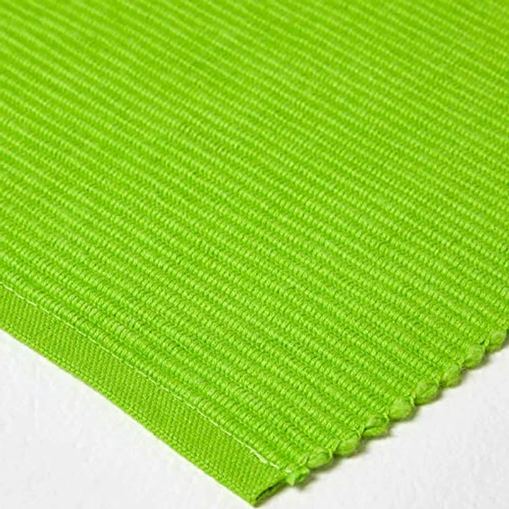 Homescapes Platzset Tischset limette im 2er-Set – 30 x 45 cm, 100% Baumwolle – Bild 4