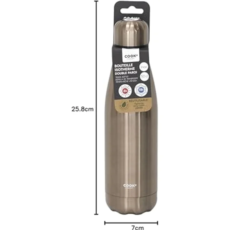 COOK CONCEPT Reiseflasche, 50cl, Blau/Weiß – Bild 13